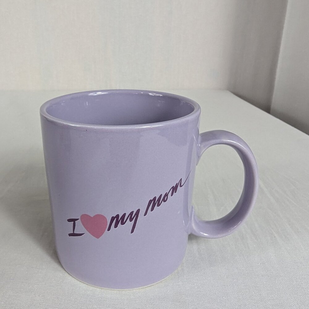 Applause Berrie Co I Love My Mom Purple Coffee Mug Vintage Mother's Day 80s 90s